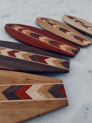 Surfboard cutting boards