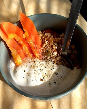 Granola vegan e biológica de Bago de Amora, Amora, Setúbal