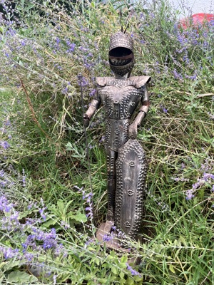 Vintage Metal Knight Statue