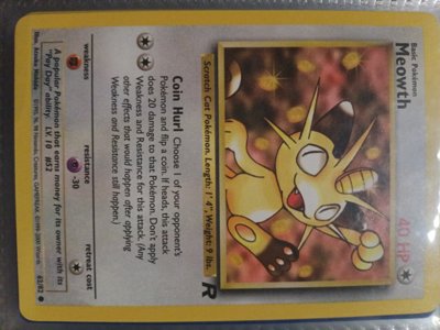 Meowth Pokémon Card Base Set