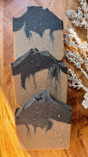 Oatmeal soap with caramel and lavender essential oils