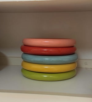 Rainbow bubble plates