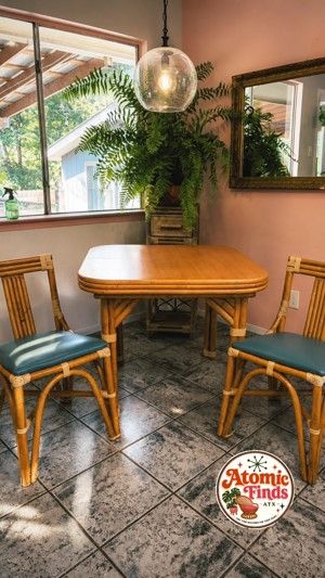 Tropi Ritts Co. TROPITAN bamboo dining set by Atomic Finds ATX, Austin, TX