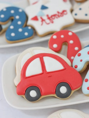 Bolachas decoradas em glacê