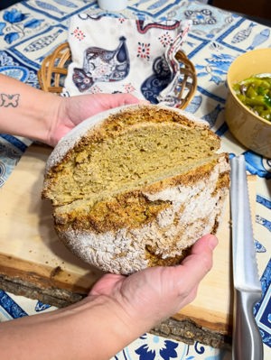 Broa (Portuguese sourdough cornbread)