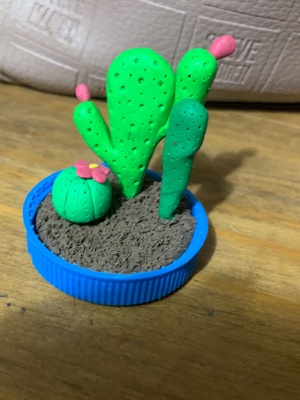 Handmade Polymer Clay Cactus