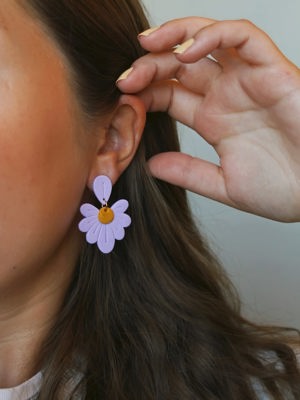 Summer floral earrings