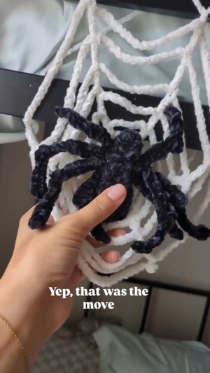Crocheted spider (Spider-Man inspired)