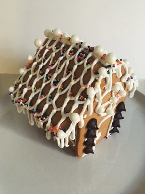 Gingerbread house and gingerbread cookies de Chez Iris Bakery, Houston, TX