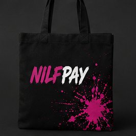 NILFPAY Black Canvas Tote Bag