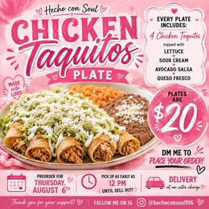 Chicken Taquito Plate