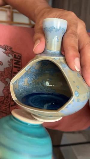 Porcelain incense chimeneas