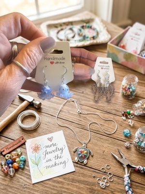 Handmade Beaded Drop Earrings