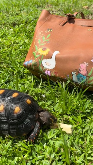 Custom commissioned hand-painted bag
