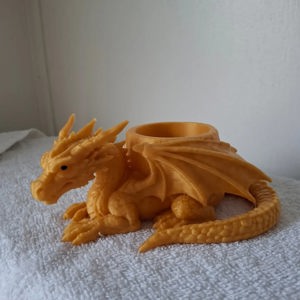 Golden dragon LED votive holder de Owl Creek Candles