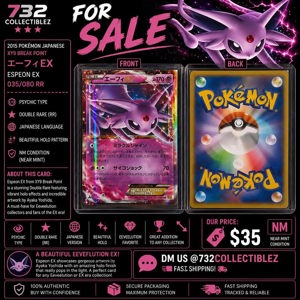 Japanese Espeon EX (XY9 Rage of the Broken Heavens) de 732 Collectiblez, NJ