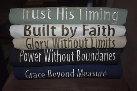 Glory Without Limits embroidered piece