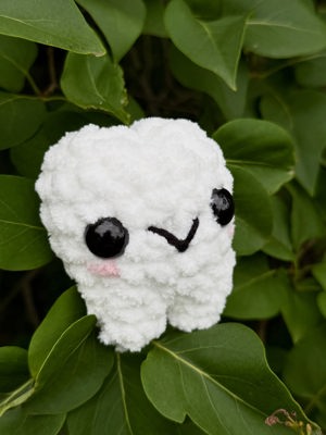 Crochet tooth plushie