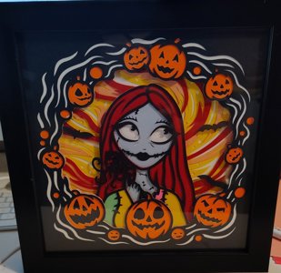 Halloween - Jack and Sally shadow boxes