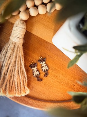 Otter beaded earrings