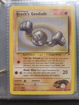 Brock's Geodude Pokémon Card