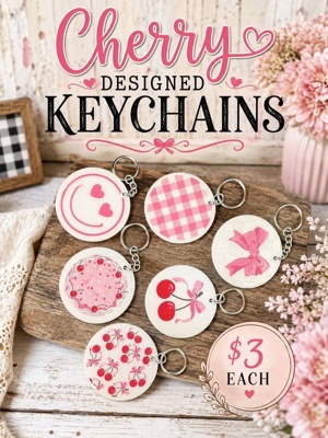 SPECIAL: Cherry Designed Keychains