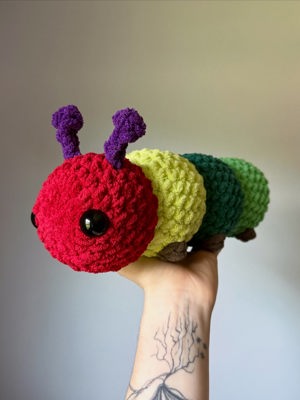 Custom caterpillar plushie