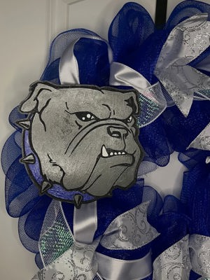 Custom Pitt Community College Bulldog wreath