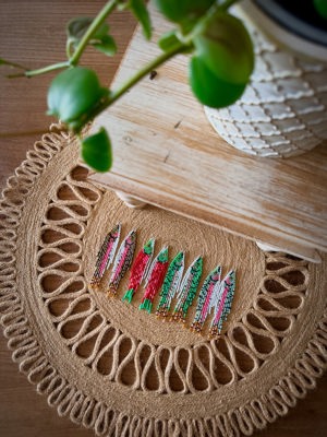 Fish beaded earrings