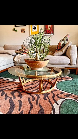 Sunny rattan table