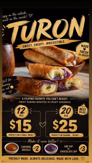 Turon (crispy banana spring rolls) – 12 pcs