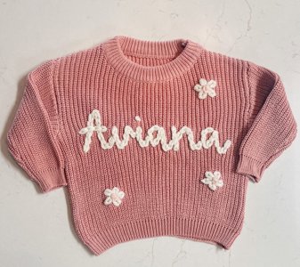Embroidered sweater (newborn–5T)
