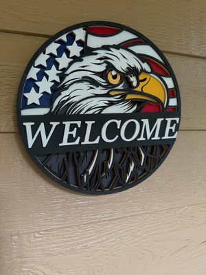 Patriotic wood sign de Roy'son Creations and Collectibles