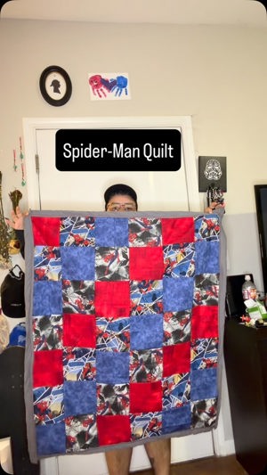 Spider-Man themed custom quilt