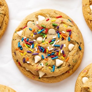 Brown Butter White Chocolate Sprinkle Sourdough Cookie