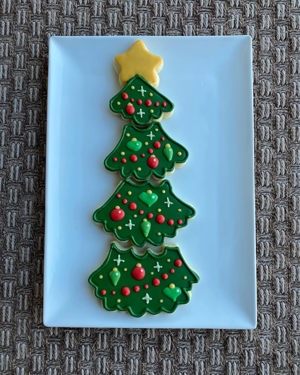 Stackable Christmas tree cookie set