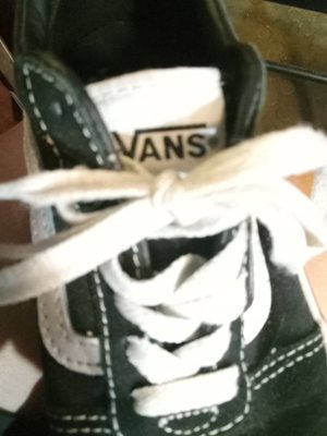 Sz 13 Like new Vans off the wall Black And White High Top Sneakers