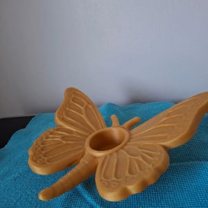 Golden butterfly LED votive holder de Owl Creek Candles