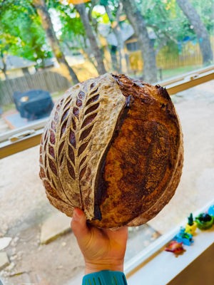 Maple, pecan and chili sourdough loaf