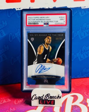 2023 Topps Mercury Victor Wembanyama Blue Rookie Auto /75 de Sports Card Breaks LIVE, Philadelphia, PA