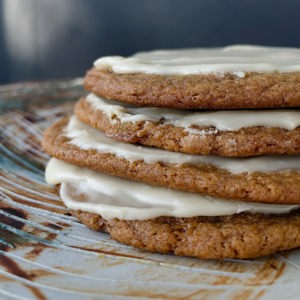 Glazed ginger molasses cookies by Small Batch Oddities, Minneapolis, MN