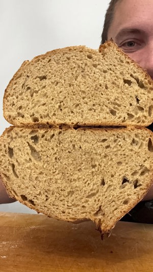 Hand milled whole wheat bread