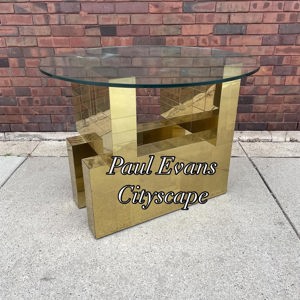Paul Evans cityscape table with glass top