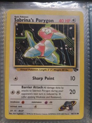 Sabrina's Porygon Pokemon Card