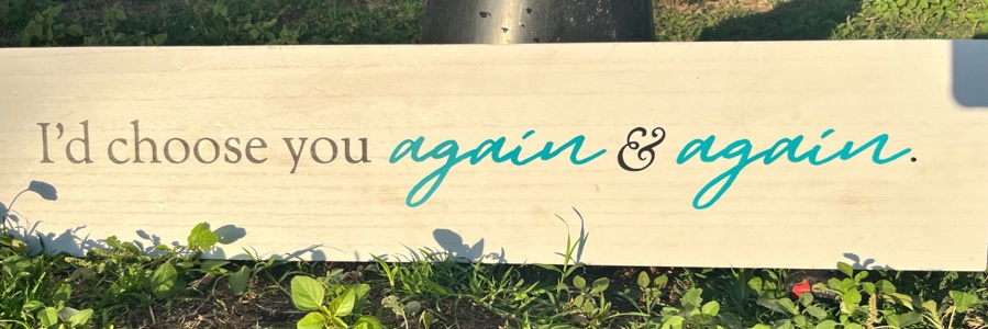 I'd Choose You Again Wood Sign