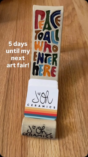 Ceramic business card holder de JOH Ceramics, Chicago, IL