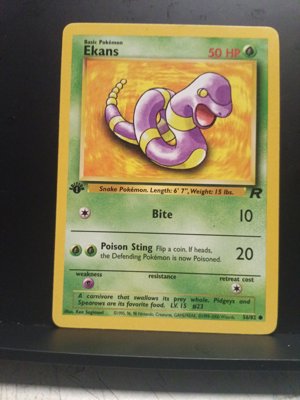 1st edition Ekans Pokémon Card Base Set