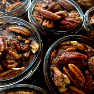 Honey soaked pecans