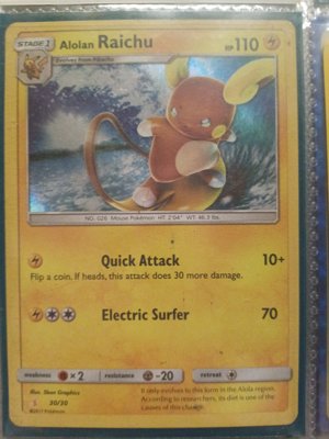 Alolan Raichu Pokémon Card