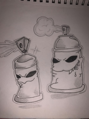Original Spray Can Character Sketch